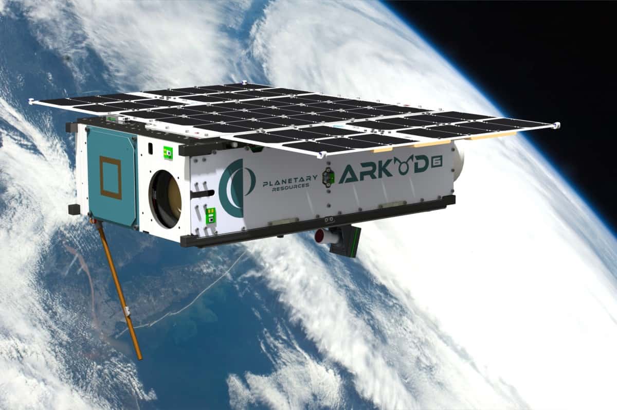 Artist’s conception of Arkyd 6 spacecraft in orbit (Credit: Planetary Resources)