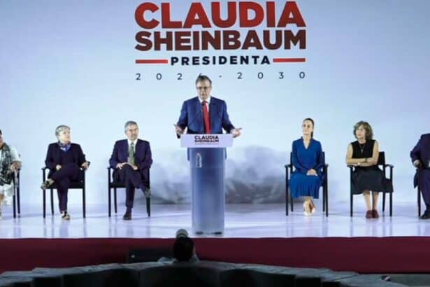 Ebrard dando palabras despues de que fue nombrado Secretario de Economía