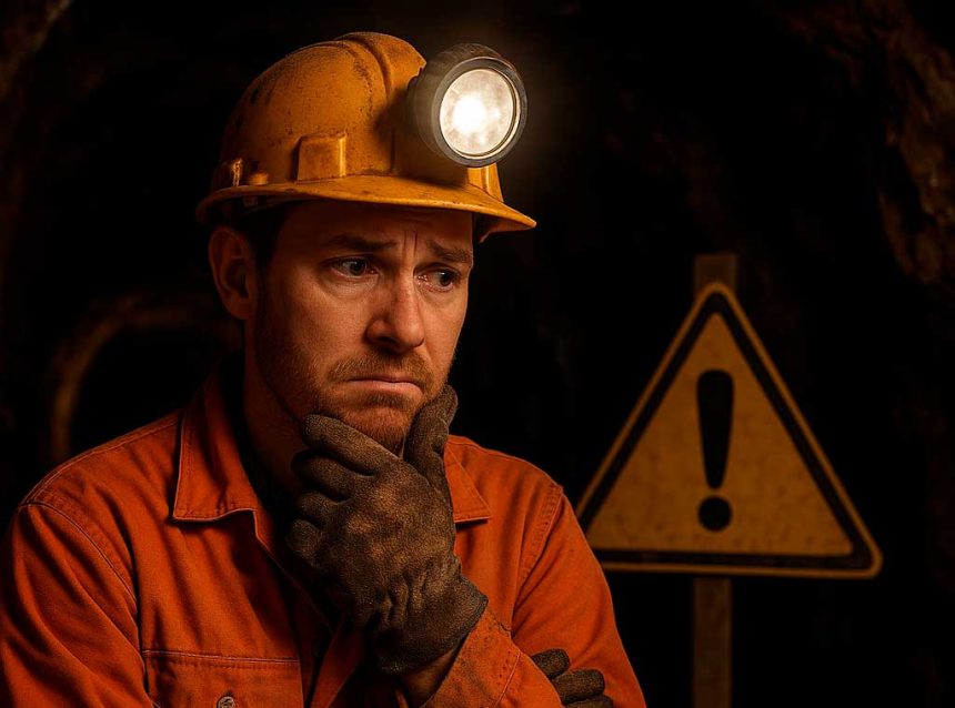 Minero pensativo