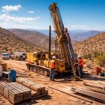 Plataforma de perforación diamantina en un proyecto de plata en Zacatecas, México